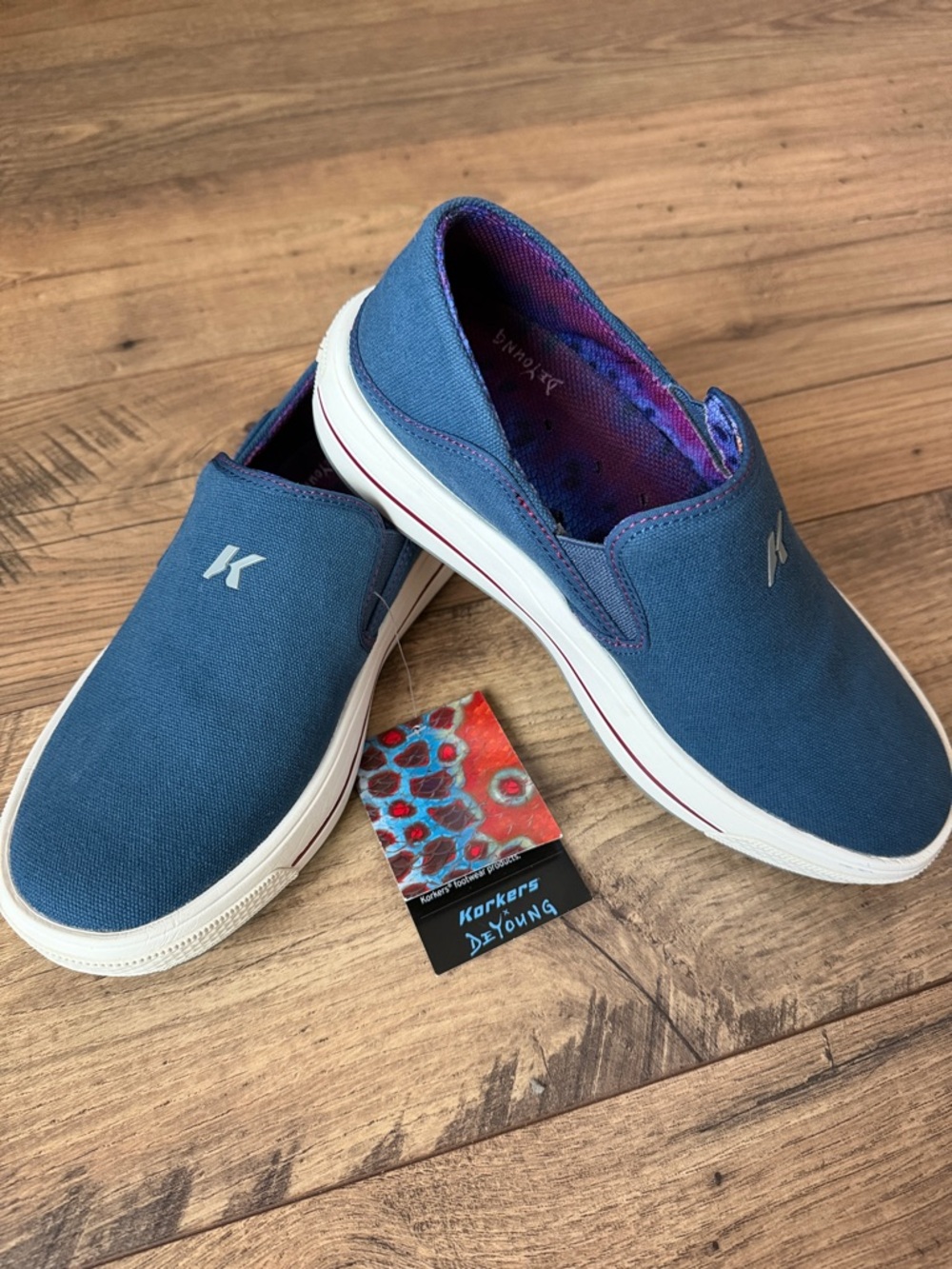 NWT Korkers x Derek DeYoung Women’s Fish Moc rainbow trout Slip-On Shoes Size 7
